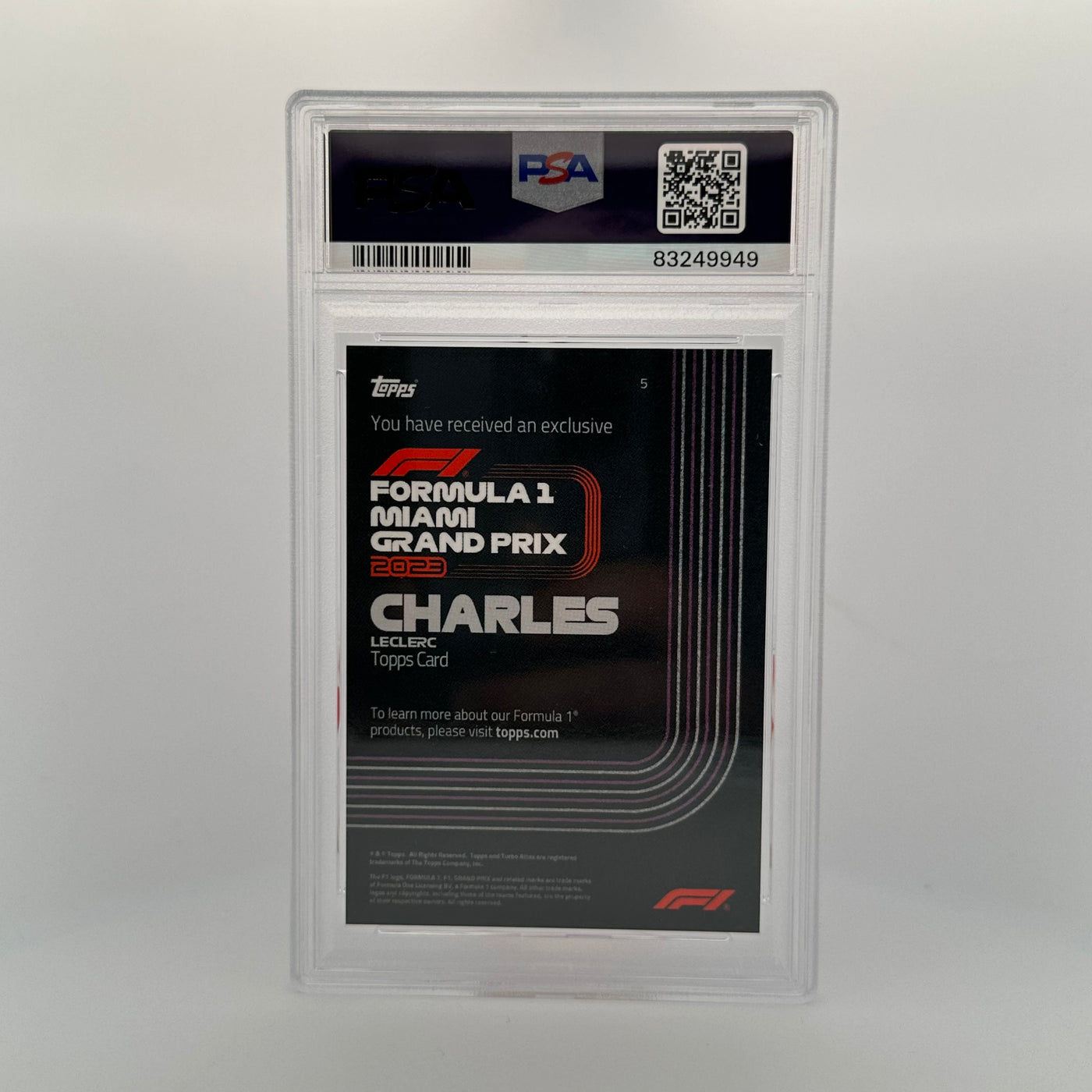 PSA 10 - Charles Leclerc #5 - 2023 Miami Grand Prix