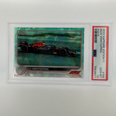 PSA 10 - 22/99 - MAX VERSTAPPEN #109 -   SAPPHIRE EDITION - AQUA