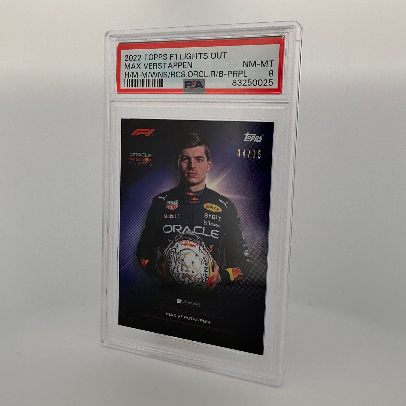 PSA 8 - 04/15 - Max Verstappen - History Maker - Purple