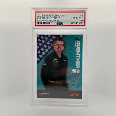 PSA 10 - Guenther Steiner #8 - 2023 Miami Grand Prix