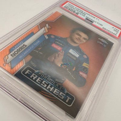 PSA 7 - 01/25 Lando Norris #199 - Orange Wave  Refractor - Rookie Card