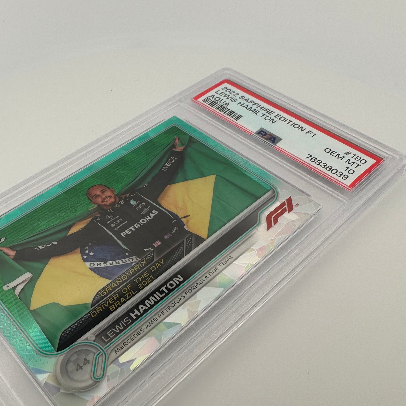 PSA 10 - 43/99 - LEWIS HAMILTON #190 - SAPPHIRE EDITION - AQUA