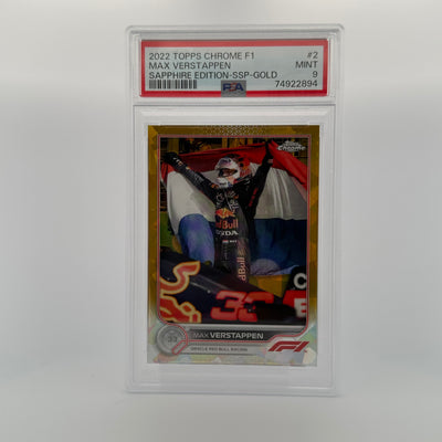 PSA 9 - /50 MAX VERSTAPPEN #2 - SAPPHIRE EDITION -  SSP - GOLD