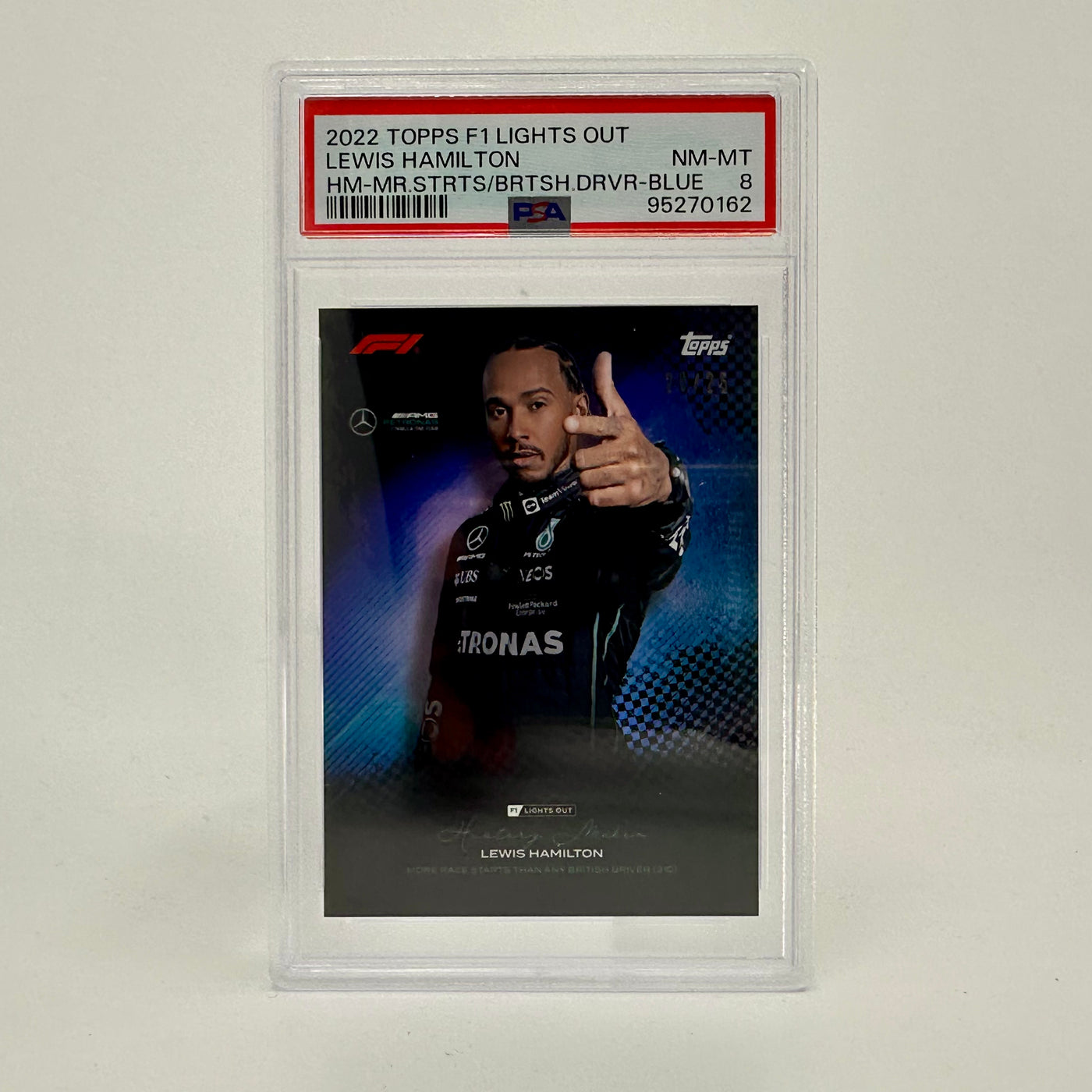 PSA 8 - 20/25 Lewis Hamilton - History Maker - Blue