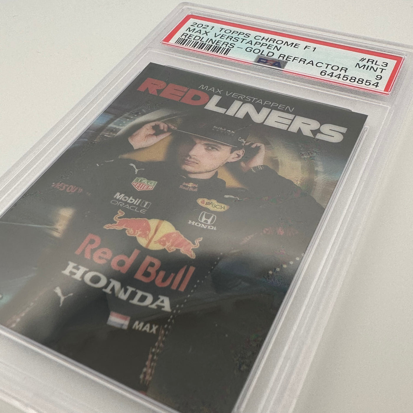 PSA 9 - 05/50 - MAX VERSTAPPEN #RL3 - REDLINERS - GOLD REFRACTOR