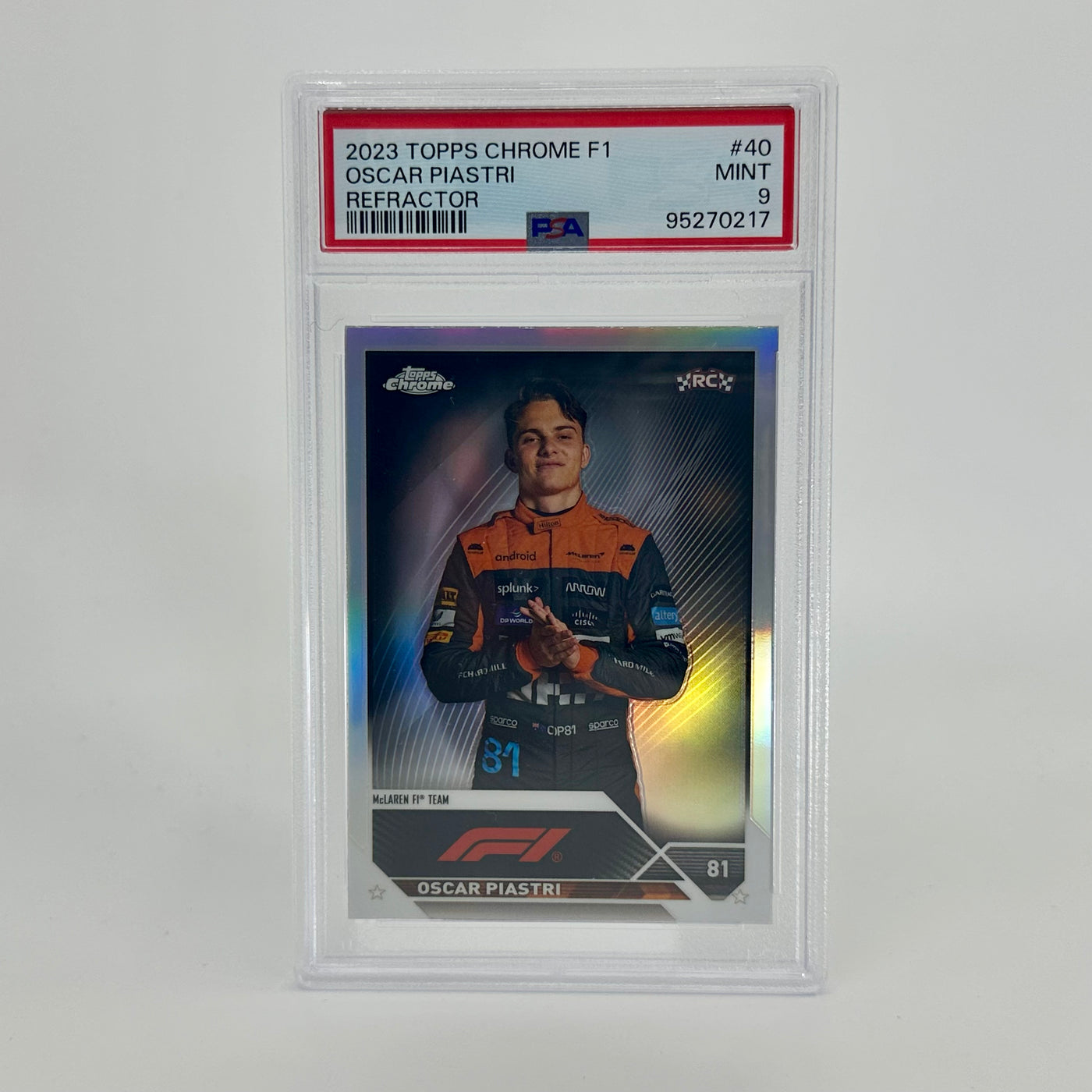 PSA 9 - Oscar Piastri #40 - Refractor - 2023 Topps Chrome - Rookie Card