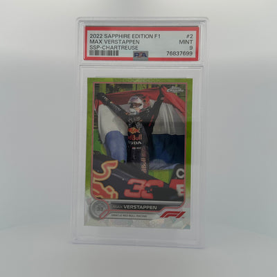 PSA 9 - /199 - MAX VERSTAPPEN #2 - SAPPHIRE EDITION - SSP - CHARTREUSE