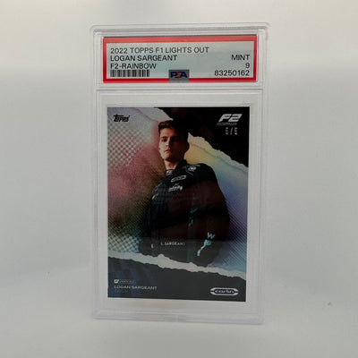 PSA 9 - 5/5 - Logan Sargeant F2 - Rainbow