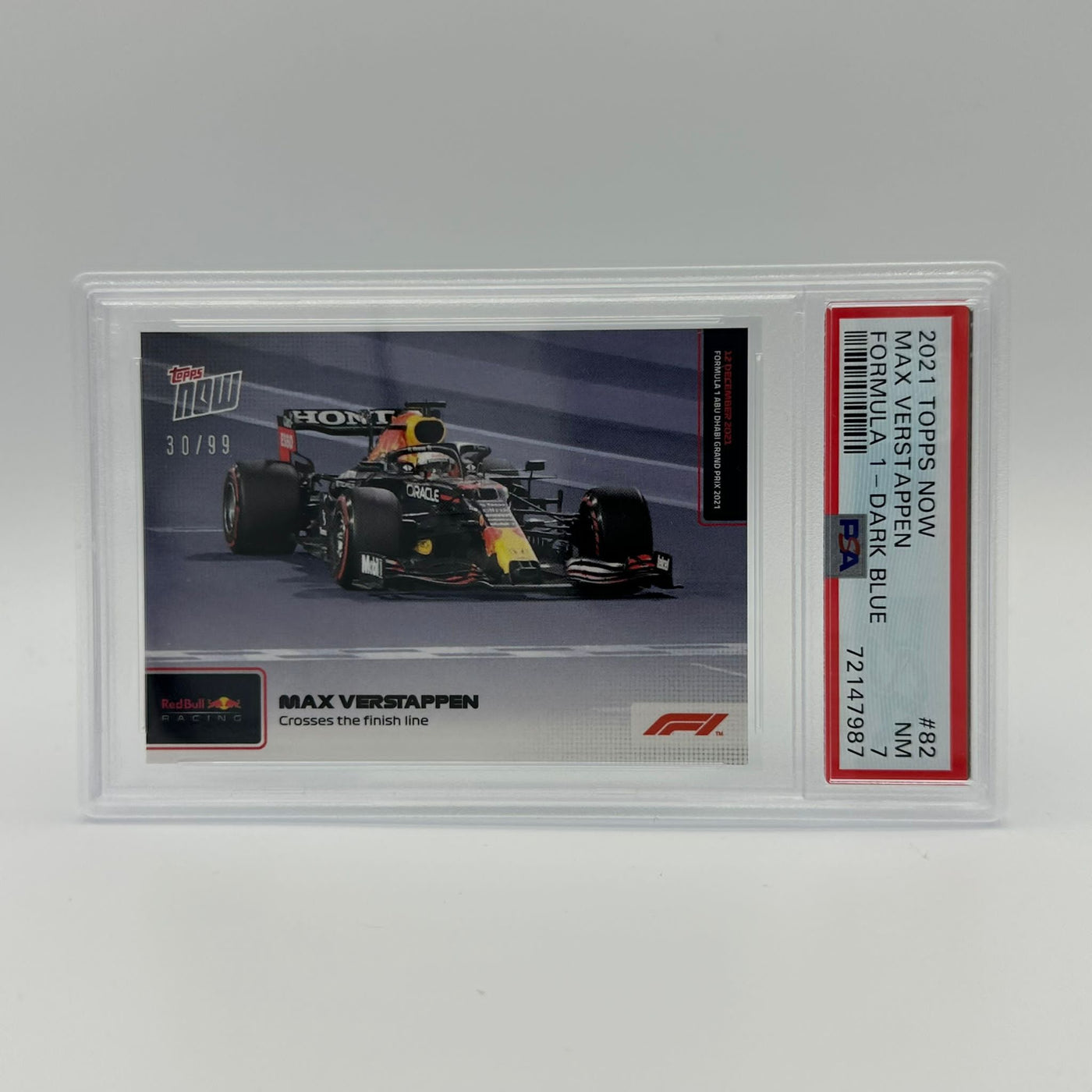 PSA 7 - /99 Max Verstappen - Crosses The Finish line #82