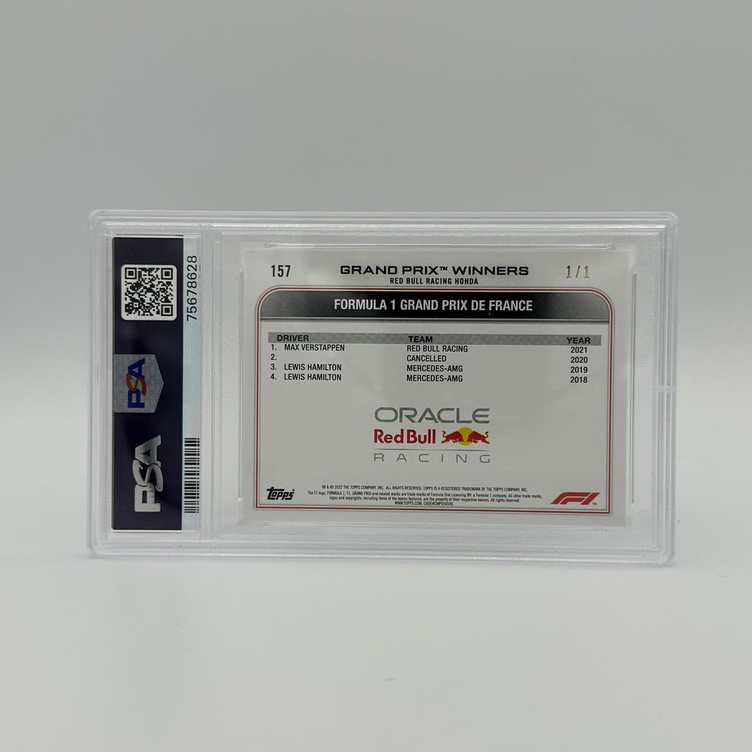 PSA 10 - 1/1 Max Verstappen - Grand Prix Winners #157 - Foilfractor –  Authenticsgg