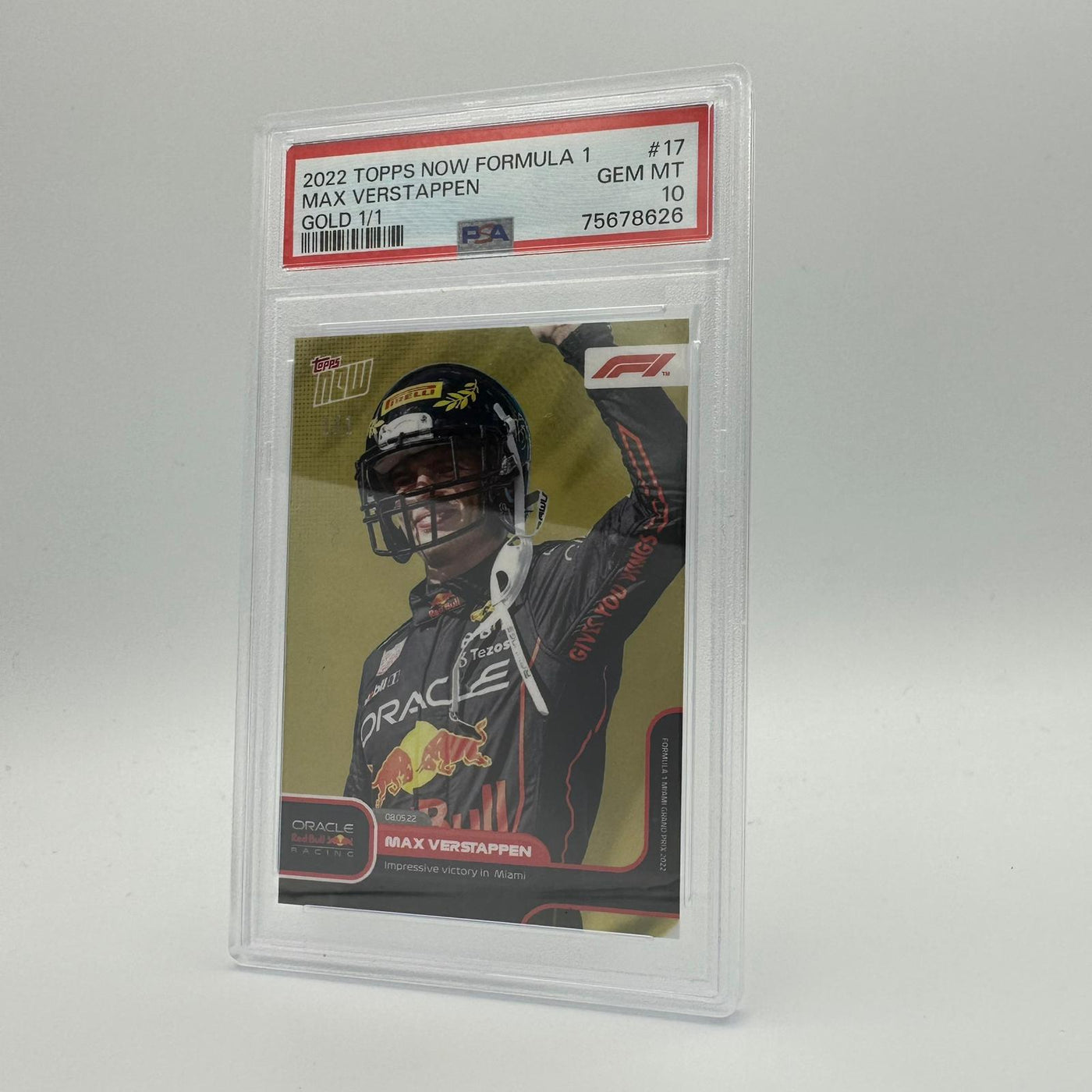 PSA 10 - 1/1 Max Verstappen - Impressive victory in Miami #17 - GOLD