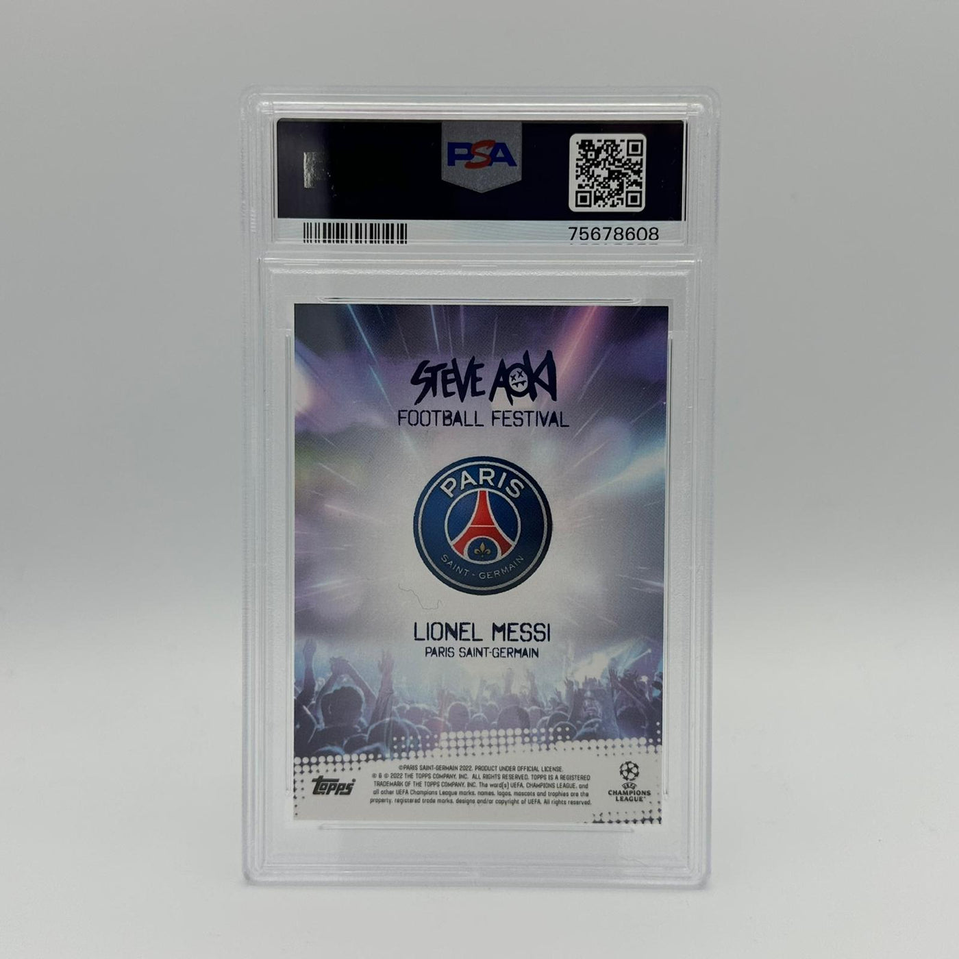 PSA 10 - 1/1 Lionel Messi - Steve Aoki - Football Festival - Foil