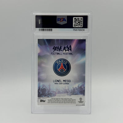 PSA 10 - 1/1 Lionel Messi - Steve Aoki - Football Festival - Foil