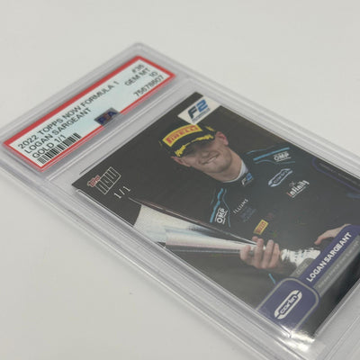 PSA 10 - 1/1 Logan Sargeant - First-Ever American Driver to win in F2 #036 - GOLD