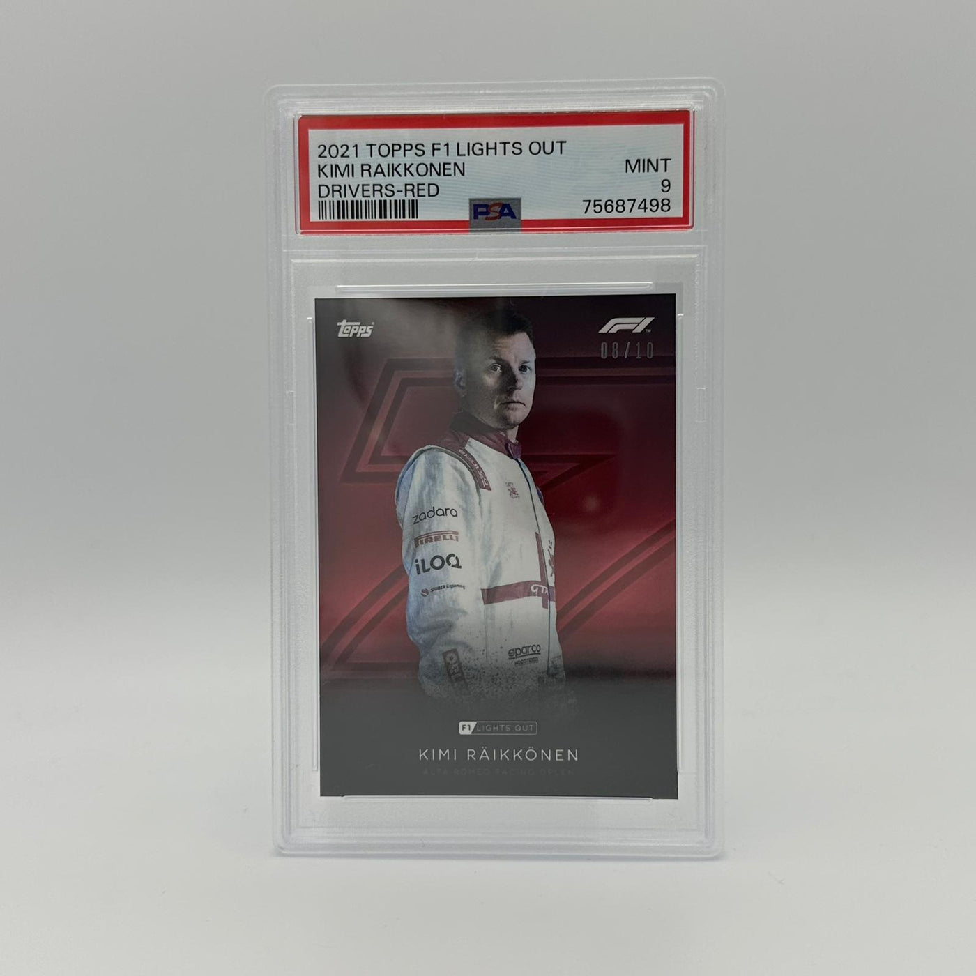 PSA 9 - 08/10 Kimi Raikkonen - Drivers - Red Parallel