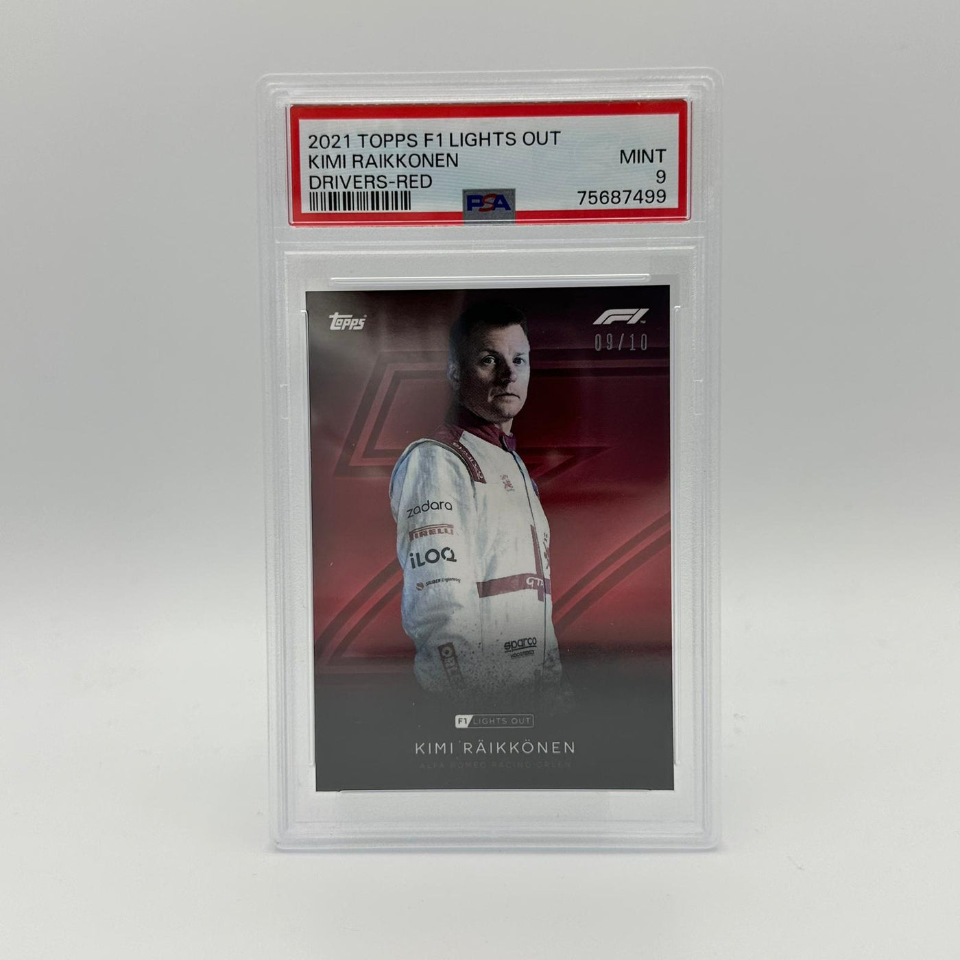 PSA 9 - 09/10 Kimi Raikkonen - Drivers - Red Parallel