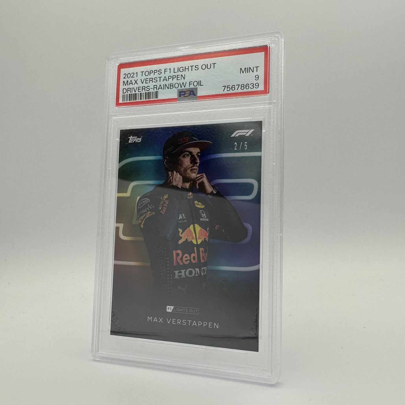 PSA 9 - 2/5 Max Verstappen - Drivers - Rainbow Foil