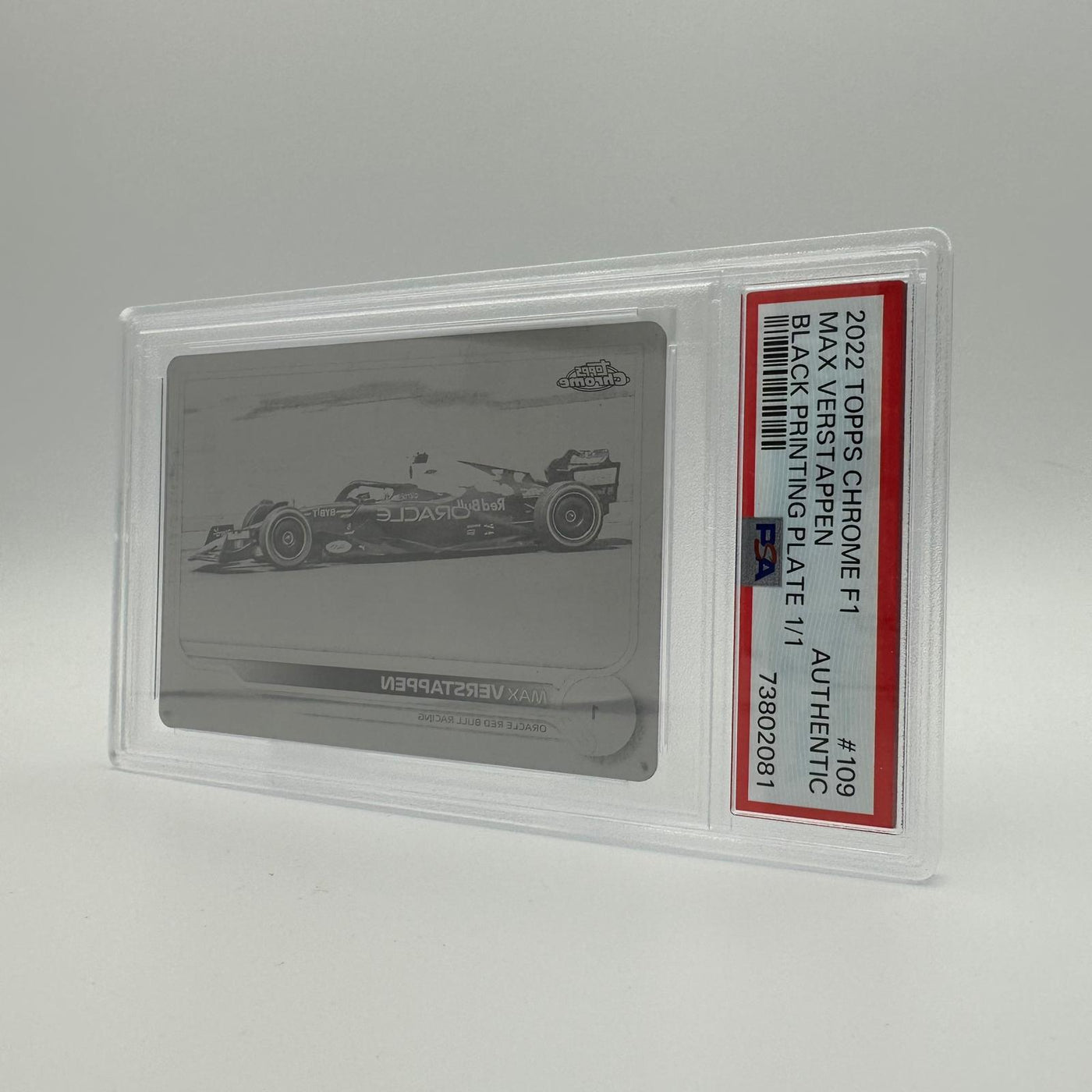 PSA Authentic - 1/1 Max Verstappen #109 - Black Printing Plate