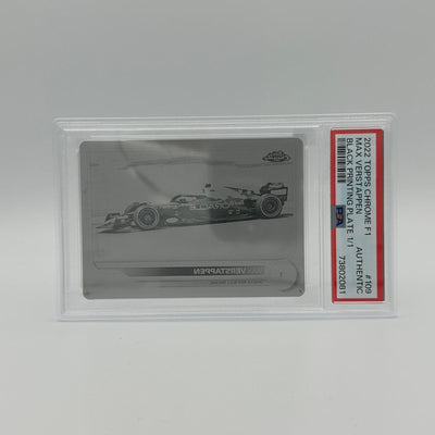 PSA Authentic - 1/1 Max Verstappen #109 - Black Printing Plate