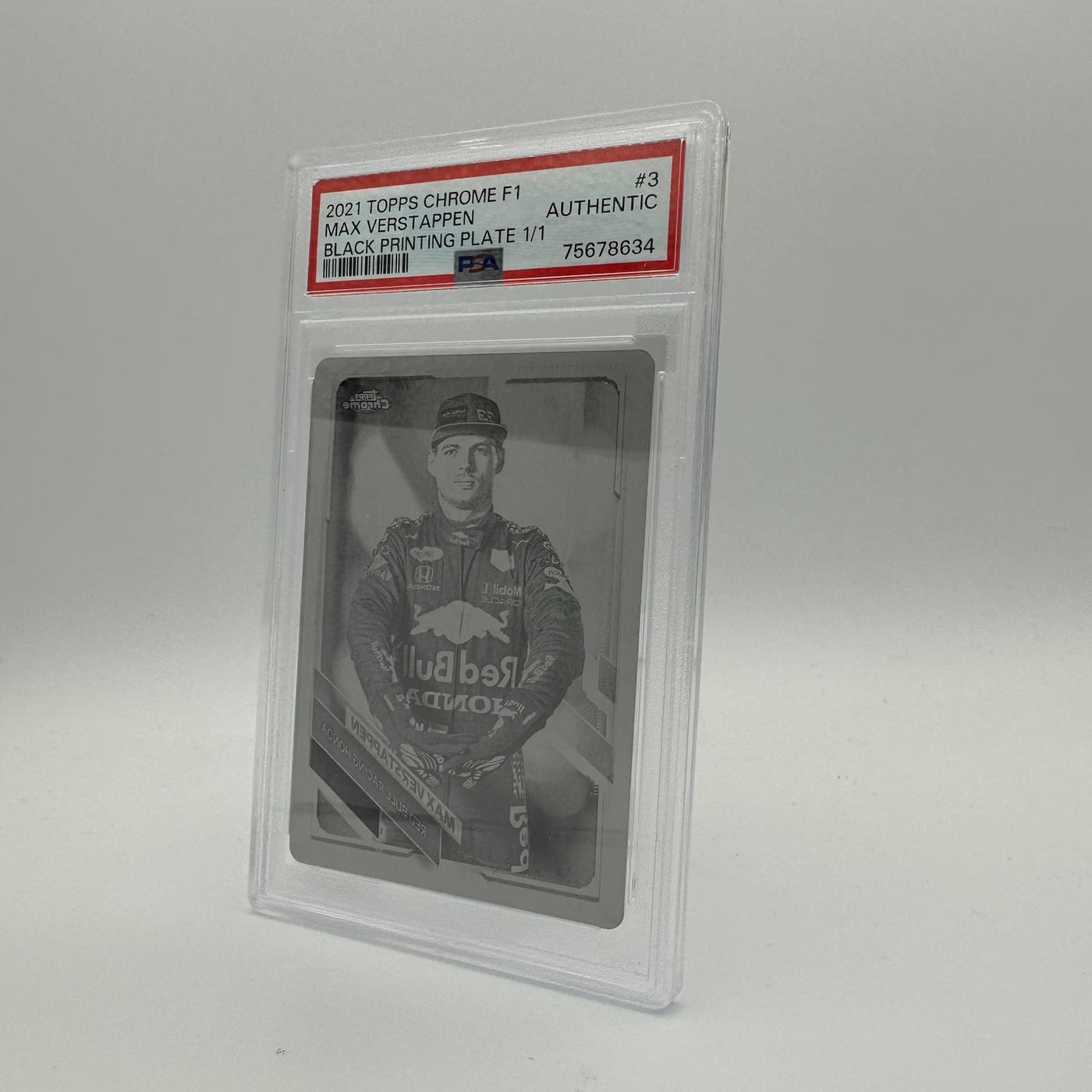 1/1 Max Verstappen #3 - Black Printing Plate - Chrome 2021