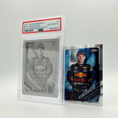 1/1 Max Verstappen #3 - Black Printing Plate - Chrome 2021