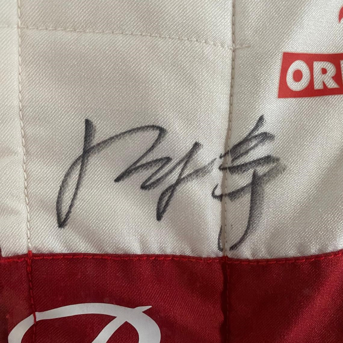 Signed Race Used Race Suit - Zhou Guanyu - Gulf Air Bahrain GP