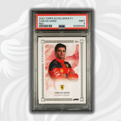 PSA 9 - 06/10 Carlos Sainz - Red - 2023 Topps F1 - 2023 Eccellenza