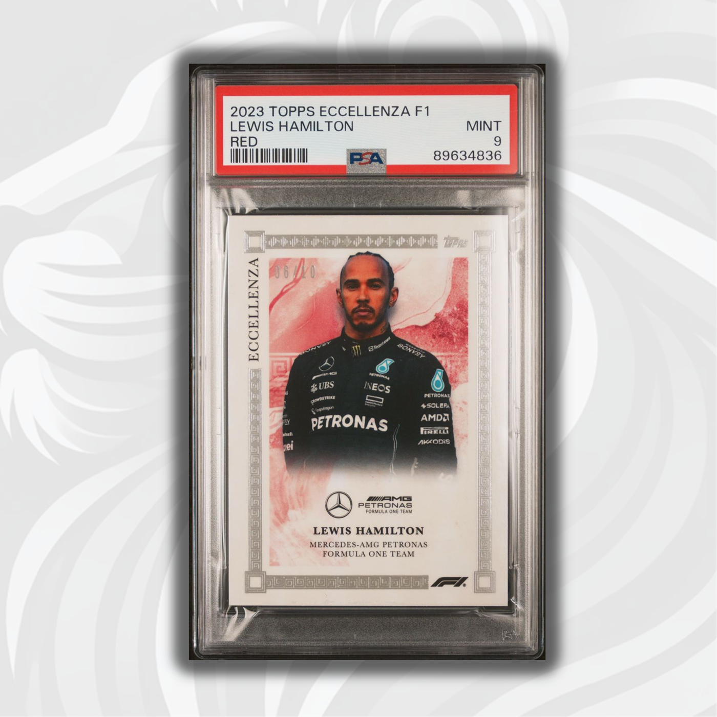 PSA 9 - 06/10 Lewis Hamilton - Red - 2023 Topps Eccellenza F1