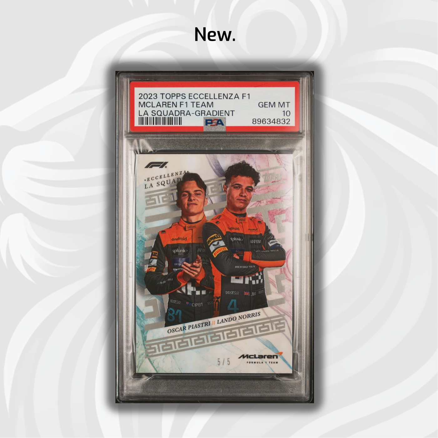 PSA 10 - /5 Norris,Piastri - McLaren F1 Team - Gradient - 2023 Topps Eccellenza La Squadra