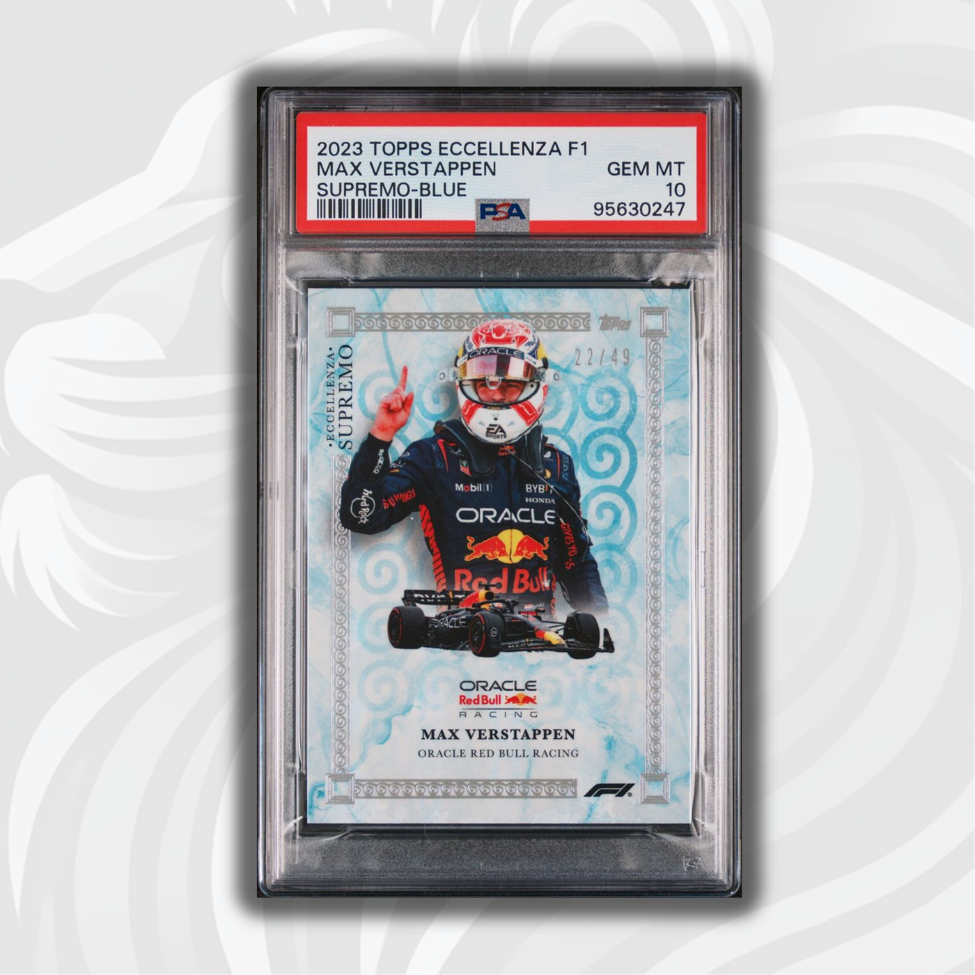 PSA 10 - 22/49 - Max Verstappen - Blue - 2023 Topps Eccellenza F1 - Supremo