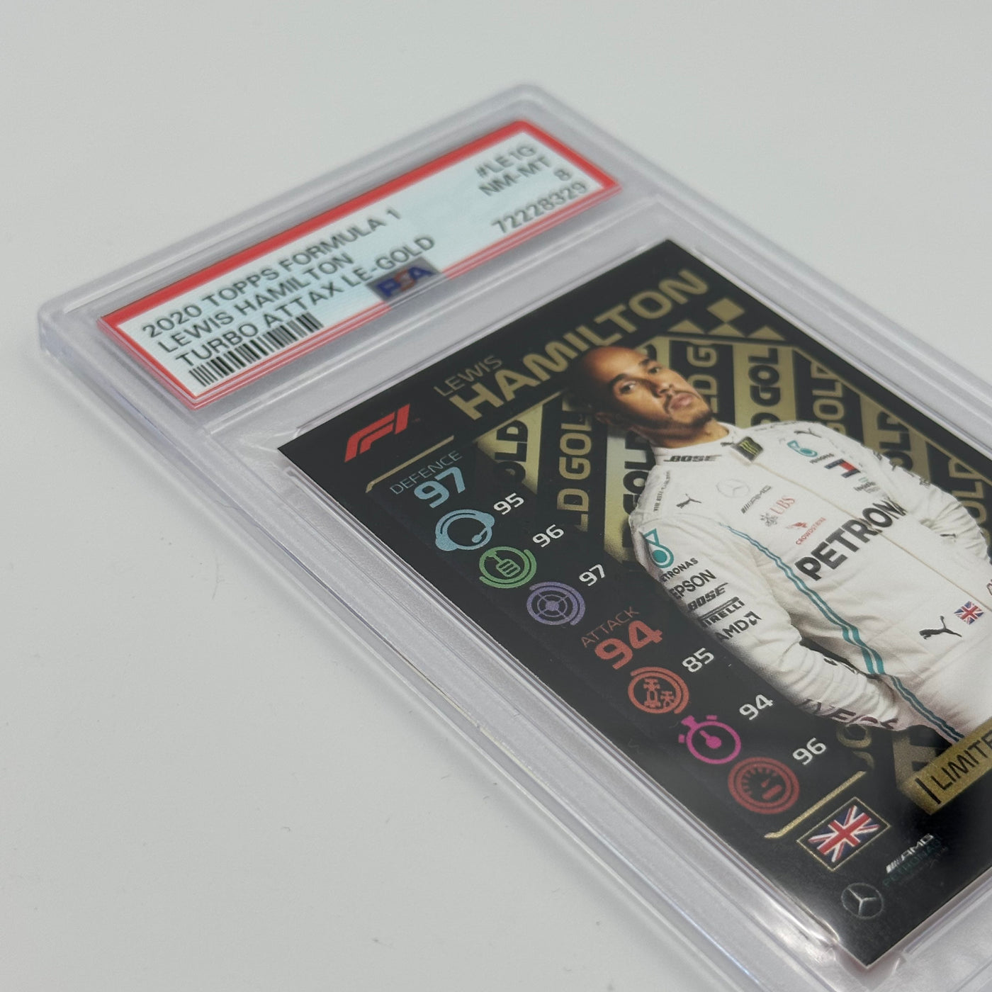 PSA 8 -   LEWIS HAMILTON  #LE1G - LIMITED EDITION - GOLD