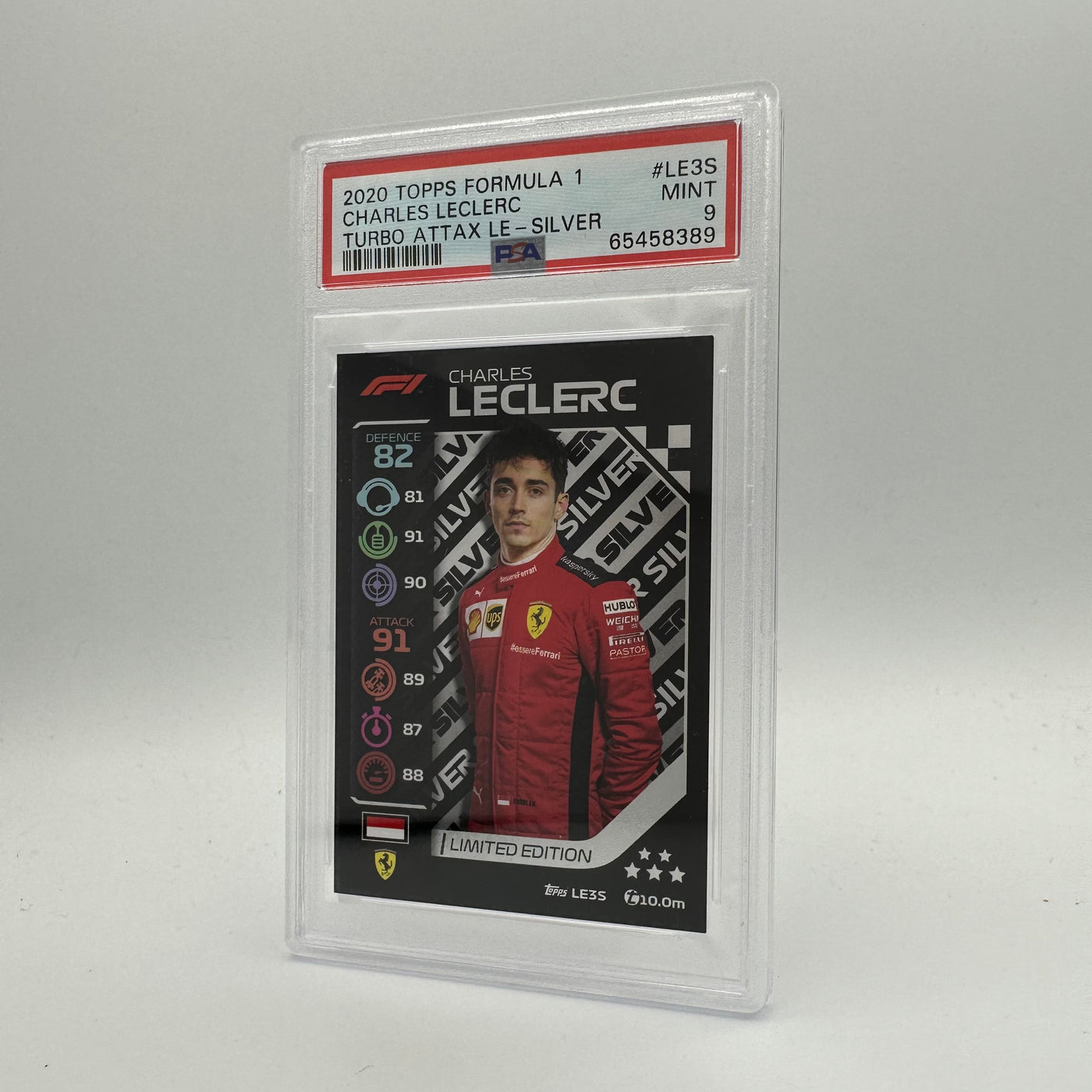 PSA 9 -   CHARLES LECLERC  #LE3S - LIMITED EDITION - SILVER