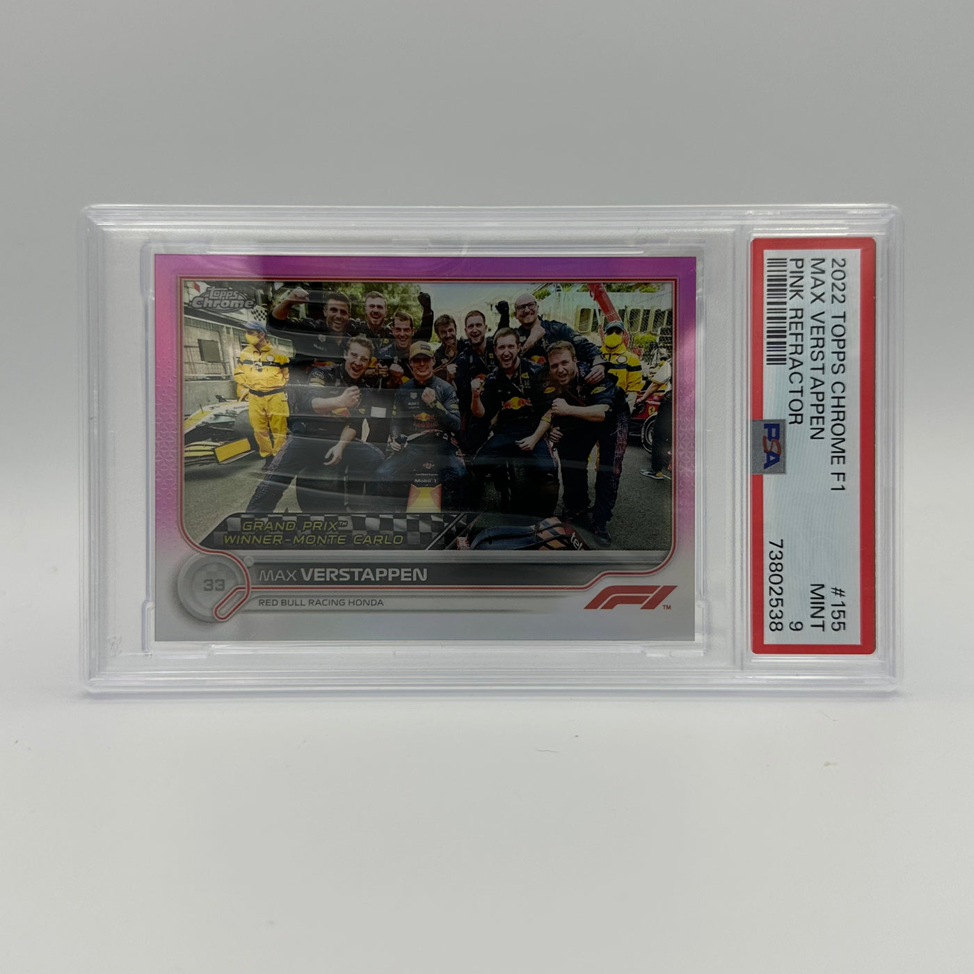 PSA 9 - 54/75 2022 MAX VERSTAPPEN #155 - PINK REFRACTOR