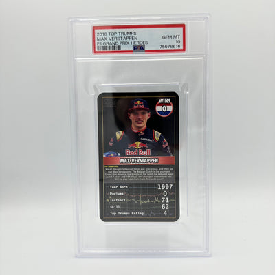 PSA 10 - Max Verstappen - 0 Wins - Top Trumps - 2016 Grand Prix Heroes