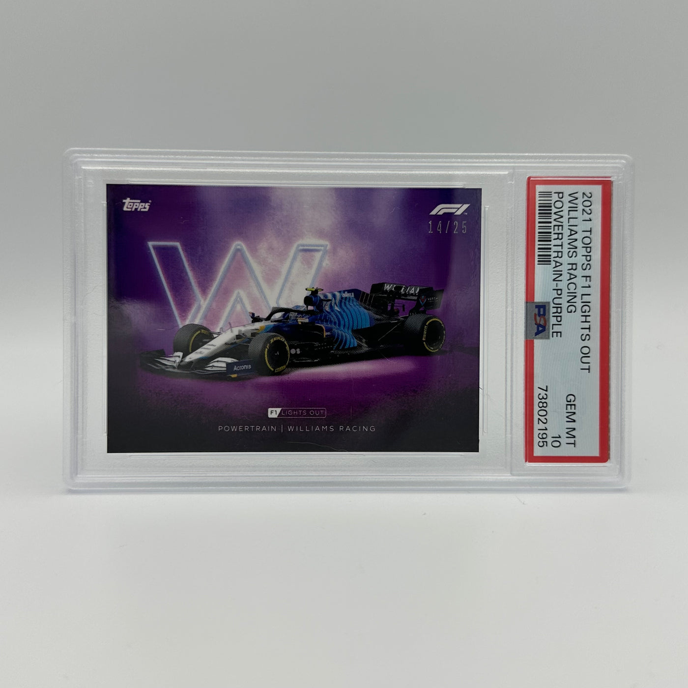 PSA 10 - 14/25 WILLIAMS RACING - POWERTRAIN - PURPLE