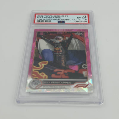 PSA 8 - 1/1 MAX VERSTAPPEN #2 - SAPPHIRE EDITION 2 - SSP - PADPARADSCHA