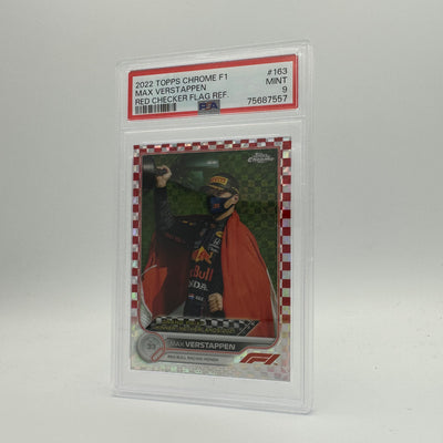 PSA 9 - 5/5 MAX VERSTAPPEN #163 - RED CHECKER FLAG REFRACTOR