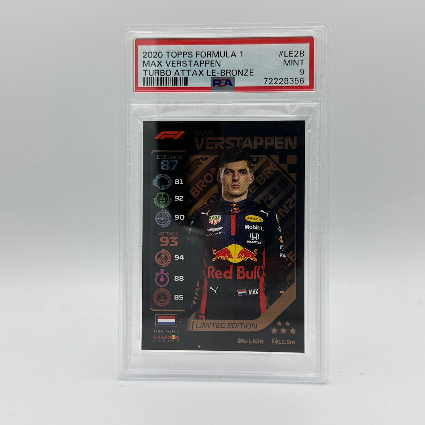 PSA 9 -   MAX VERSTAPPEN  #LE2B - LIMITED EDITION - BRONZE