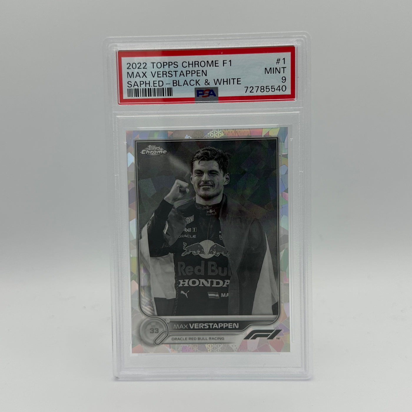 PSA 9 - 14/15 MAX VERSTAPPEN #1 - SAPPHIRE EDITION - SSP - BLACK & WHITE