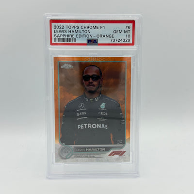 PSA 10 - 11/25 LEWIS HAMILTON #6 -  SAPPHIRE EDITION - ORANGE