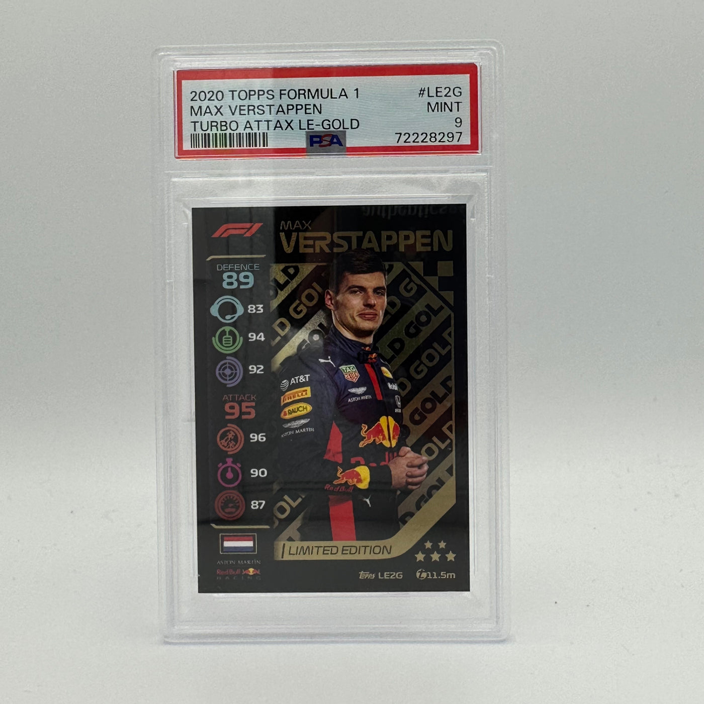 PSA 9 -   MAX VERSTAPPEN  #LE2G - LIMITED EDITION - GOLD