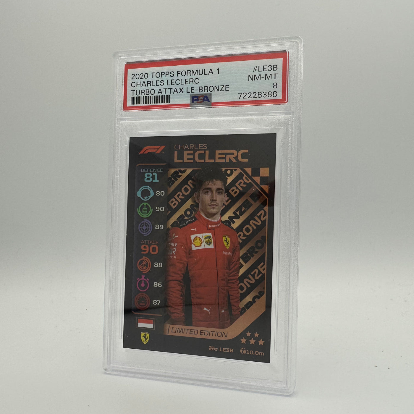 PSA 8 -   CHARLES LECLERC  #LE3B - LIMITED EDITION - BRONZE