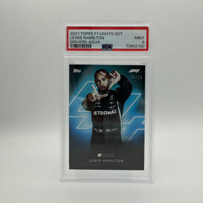 PSA 9 - 06/50    LEWIS HAMILTON DRIVERS-AQUA