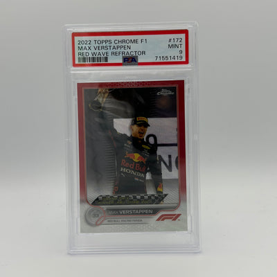 PSA 9 - 5/5 MAX VERSTAPPEN #172 - RED WAVE REFRACTOR