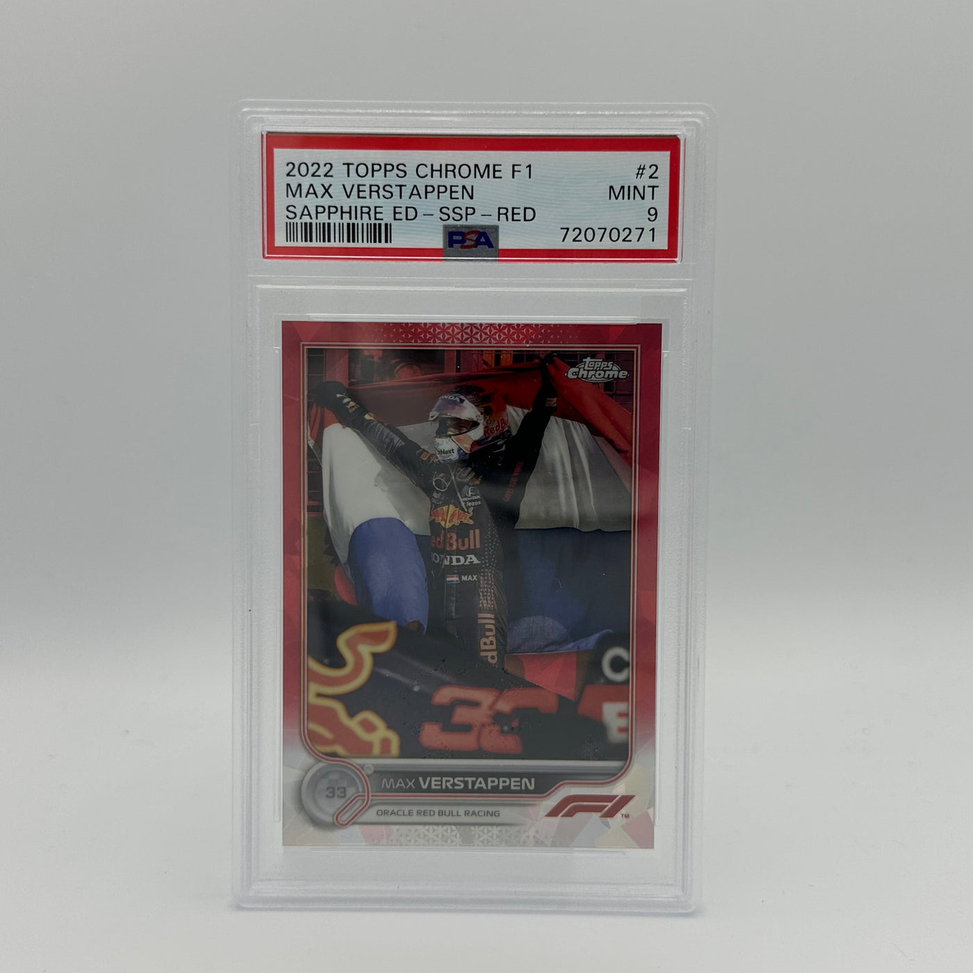 PSA 9 - 3/5 Max Verstappen #2 - Sapphire Edition - SSP - Red