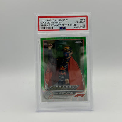 PSA 10 - 29/99 MAX VERSTAPPEN #163 - GREEN RAYWAVE REFRACTOR