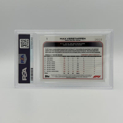 PSA 9 - 14/15 MAX VERSTAPPEN #1 - SAPPHIRE EDITION - SSP - BLACK & WHITE