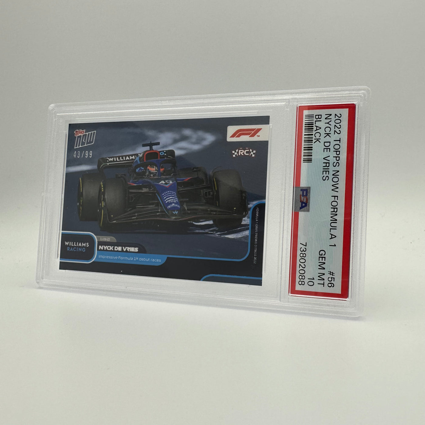 PSA 10 - 43/99 - Nyck de Vries - Impressive Formula 1 Debut #056