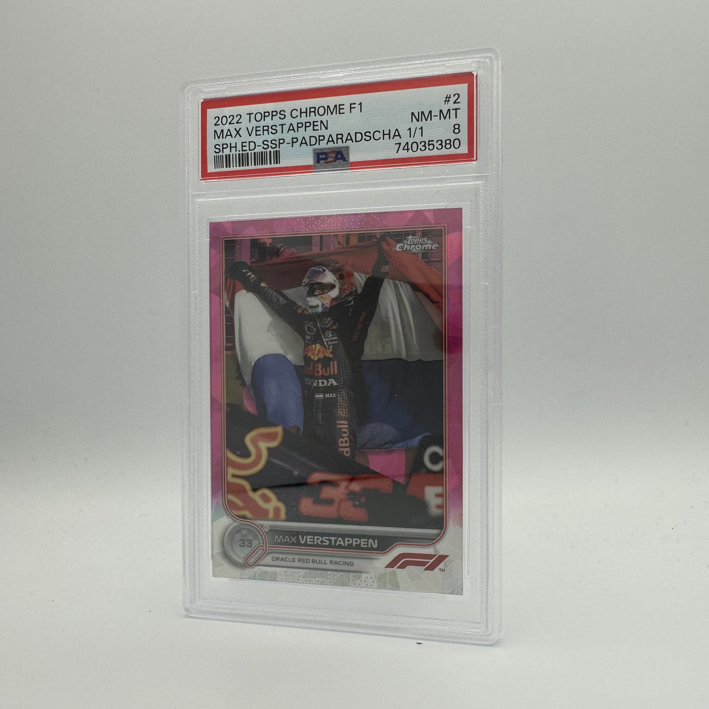 PSA 8 - 1/1 MAX VERSTAPPEN #2 - SAPPHIRE EDITION 2 - SSP - PADPARADSCHA