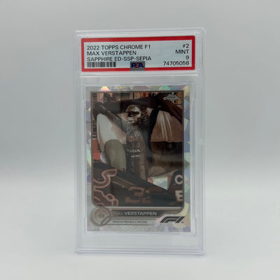 PSA 9 - 067/100 MAX VERSTAPPEN #2 - SAPPHIRE EDITION - SSP - SEPIA